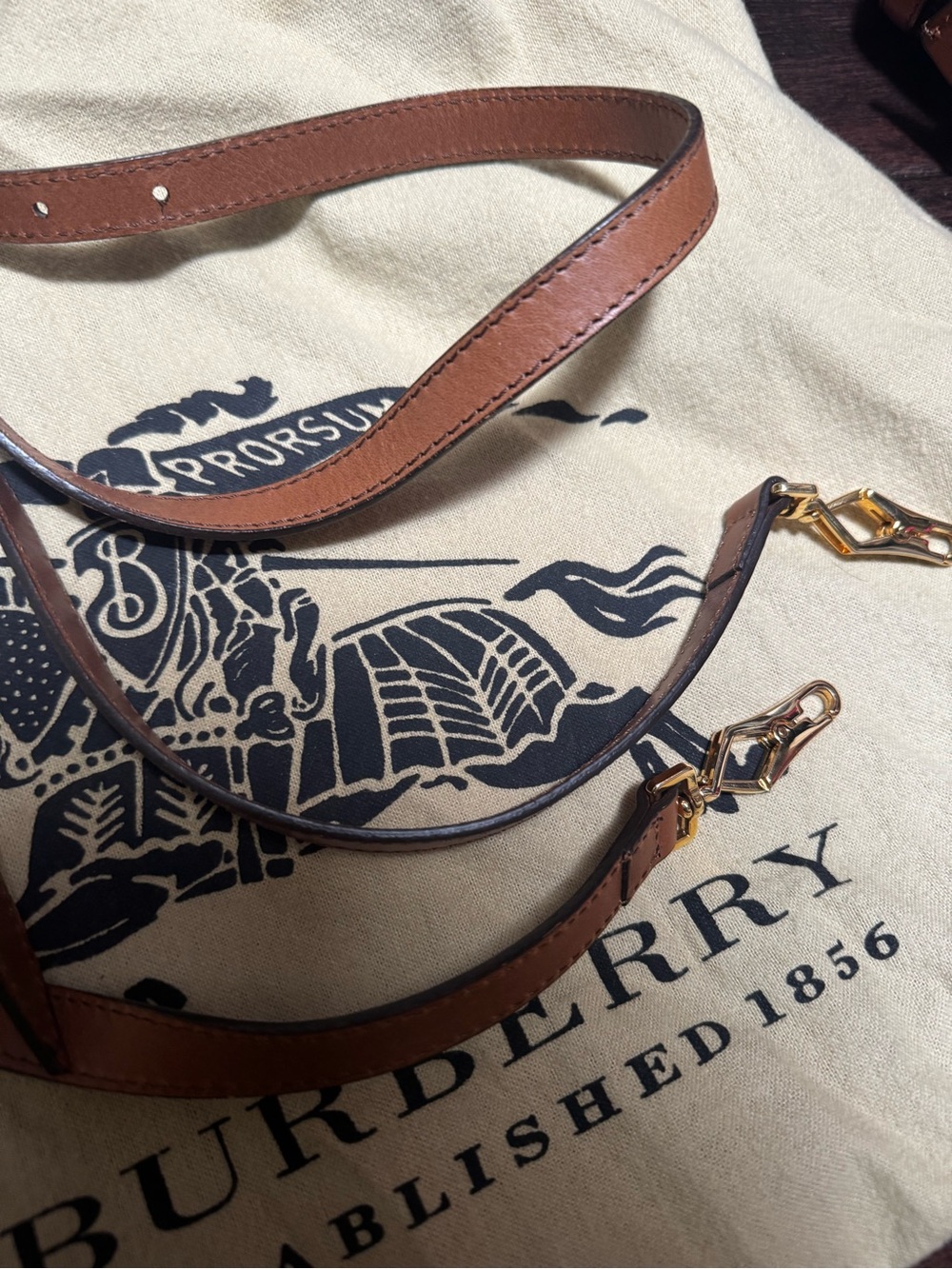 Burberry Brown Leather and Vintage Check Toiletry Bag - Picture 10 of 11